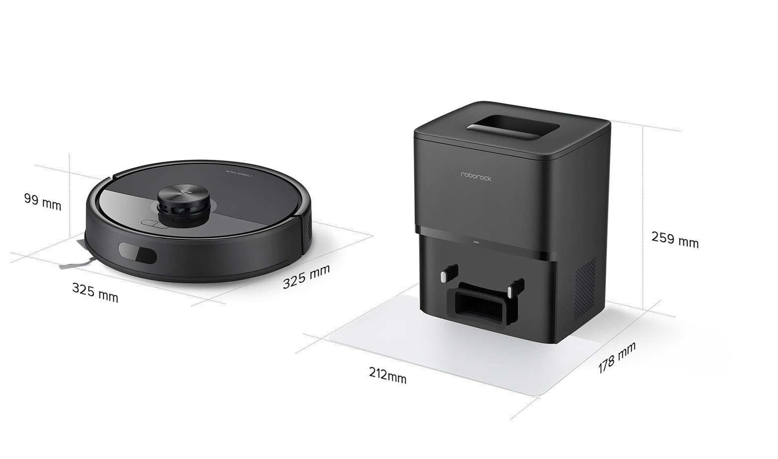 Roborock Q7 Pro Max+ / Q7 TF+ Dimensions